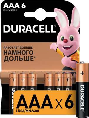 Комплект элементов питания AAA Duracell Basic (6шт в упаковке)