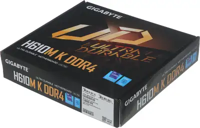 Материнская плата Gigabyte H610M K DDR4 Soc-1700 Intel H610 2xDDR4 mATX AC`97 8ch(7.1) GbLAN+HDMI