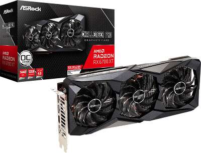 Видеокарта ASRock AMD Radeon RX 6700 XT Challenger Pro OC 12Gb DDR6 PCI-E HDMI, 3DP
