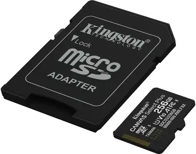 Карта памяти 256 Гб Micro SDXC Kingston Class 10 UHS-I U1 A1 V 10 Select Plus [SDCS3/256GB]