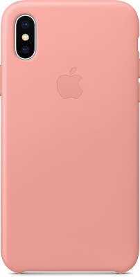 Кожаный чехол для iPhone X Apple Leather Case, Soft Pink [MRGH2ZM/A]