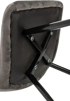 Стул для дома Бюрократ CH-K1_2 комплект 2шт т.серый Holland 18 металл черный на ножках (CH-K1_1/HL18_2)