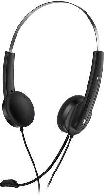 Гарнитура проводная GENIUS HS-220U black (USB, кабель 2,4м) (31710020402)