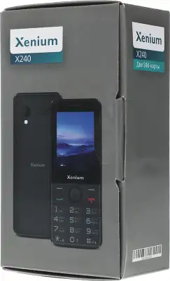 Мобильный телефон XENIUM X240 черный моноблок 2Sim 2.4" 240x320 Nucleus 0.3Mpix GSM900/1800 MP3 FM microSD max32Gb