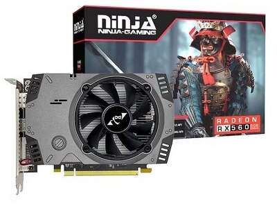 Видеокарта Ninja (Sinotex) RX560 4GB GDDR5 128bit DVI DP HDMI 1FAN RTL