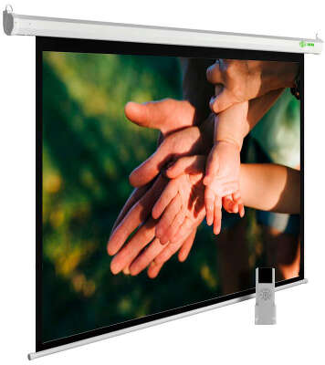 Экран Cactus 280x280см MotoExpert CS-PSME-280x280-WT 1:1 настенно-потолочный рулонный белый (моторизованный привод)
