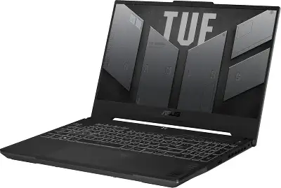 Ноутбук Asus TUF Gaming A15 FA507NVR-LP040 Ryzen 7 7435HS 16Gb SSD512Gb NVIDIA GeForce RTX4060 8Gb 15.6" IPS FHD (1920x1080) без ОС grey WiFi BT Cam (90NR0JK5-M00230)