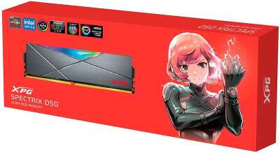 Модуль памяти ADATA XPG Spectrix D50 RGB Gaming Memory AX4U360032G18I-ST50 32GB DDR4 3600 DIMM Non-ECC, CL18, 1.35V, RTL (933614)