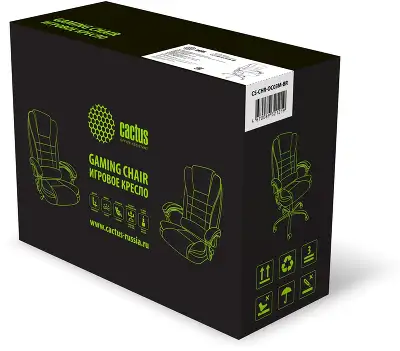 Кресло Cactus CS-CHR-OC03M-BR с вибромассажем темно-коричневый эко.кожа с подголов. крестов.