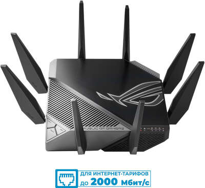 Wi-Fi роутер ASUS ROG Rapture GT-AXE11000, 802.11a/b/g/n/ac/ax, 2.4/5/6 ГГц