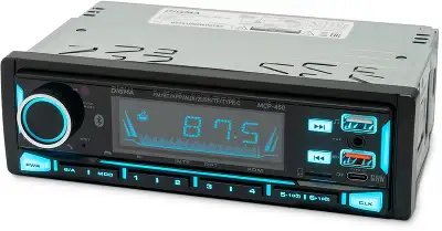 Автомагнитола Digma MCP-450 1DIN 4x45Вт v5.0 USB 2.0 AUX 4 ПДУ