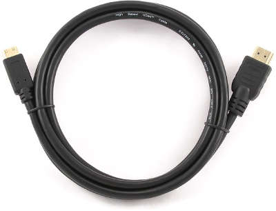 Кабель HDMI-miniHDMI Cablexpert , v1.4, 19M/19M, 1.8м, 3D, Ethernet, черный, позол.разъемы, экран