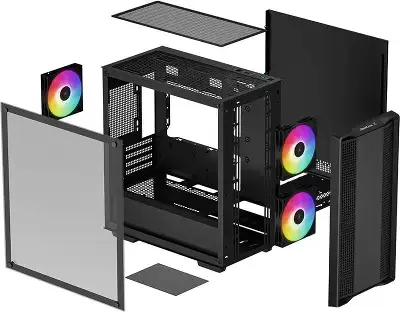 Корпус Deepcool CC360 ARGB, черный, mATX, без БП (R-CC360-BKAPM3-G-1)