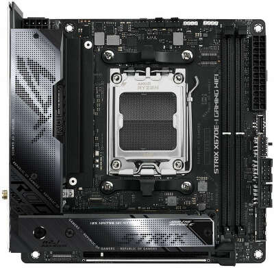 Материнская плата Asus ROG STRIX X670E-I GAMING WIFI SocketAM5 AMD X670 2xDDR5 mini-ITX AC`97 8ch(7.1) 2.5Gg RAID+HDMI