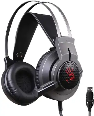 Наушники с микрофоном A4Tech Bloody G437 черный 1.8м мониторные оголовье (G437)