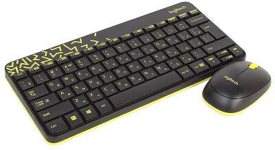 Комплект (клавиатура + мышь) Logitech Wireless Desktop MK240 Nano Black Retail Combo