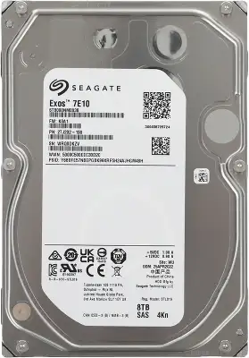 Жесткий диск Seagate SAS 3.0 8TB ST8000NM003B Exos 7E10 4KN (7200rpm) 256Mb 3.5