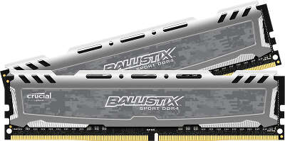 Набор памяти DDR4 DIMM 2x4Gb DDR2666 Crucial Ballistix Sport LT Gray (BLS2K4G4D26BFSB)