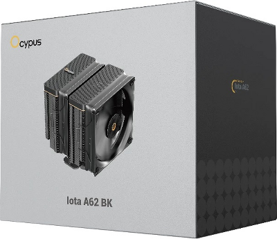Кулер для процессора Ocypus Iota A62 BK, 2x120mm FAN, Display Panel, 6 HEAT PIPES, 4-PIN PWM, 500-2000 RPM, 29DBA, FDB, LGA115X/1200/1700/18XX, AM4/AM5