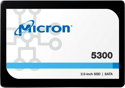Твердотельный накопитель Micron 5300MAX 480GB SATA 2.5" 3D TLC R540/W460MB/s MTTF 3М 95000/60000 IOPS 4380TBW SSD Enterprise Solid State Drive, 1 year, OEM