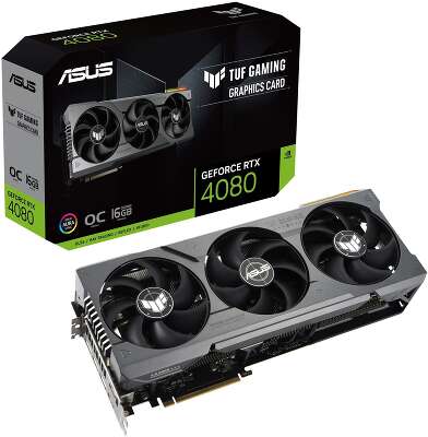 Видеокарта ASUS NVIDIA nVidia GeForce RTX 4080 TUF-RTX4080-O16G-GAMING 16Gb DDR6X PCI-E 2HDMI, 3DP