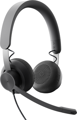 Гарнитура/ Logitech Headset Zone Wired Teams Graphite