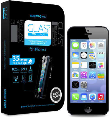 Защитная пленка SGP Oleophobic Coated Premium Tempered Glass “GLAS.t Slim” для iPhone 5/5S [SGP10112]
