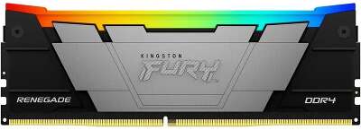 Модуль памяти Kingston 16GB DDR4 3600 FURY Renegade RGB Black XMP Non-ECC Unbuffered DIMM (Single Module) 2RX8 16-20-20 1.35V 288-pin 8Gbit