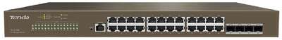 TENDA TEG5328F Коммутатор L3 управляемый в стойку 24-Ports 10/100/1000Base-T +  4-Ports 1000 Base-X SFP