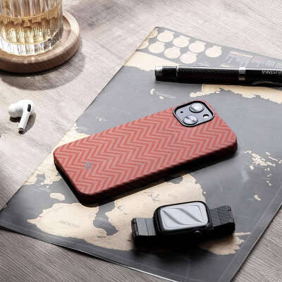 Чехол из арамидного волокна для iPhone 13 Pitaka MagEZ Case 2, Red/Orange [KI1307M]