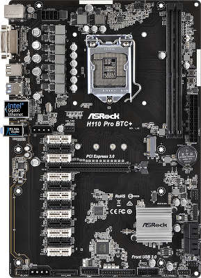 Мат. плата Asrock H110 PRO BTC+