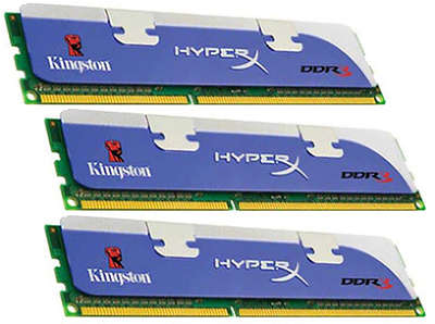 Набор памяти DDR-III DIMM 3*1024Mb DDR1600 Kingston HyperX KHX1600C9D3K3/3GX