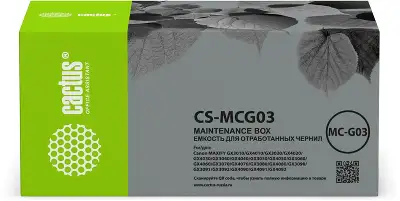 Бункер Cactus CS-MCG03 (MC-G03) для Canon Pixma Maxify GX3010, GX4010, GX3020, GX4020, GX4030, GX3040, GX4040, GX3050, GX4050, GX3060, GX4060, GX3070, GX4070, GX3080, GX4080, GX3090, GX3091, GX3092, GX4090, GX4091, GX4092