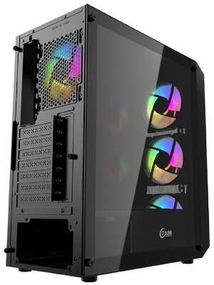 Powercase Mistral Edge, Tempered Glass, 4x 120mm 5-color fan, чёрный, ATX  (CMIEB-L4)