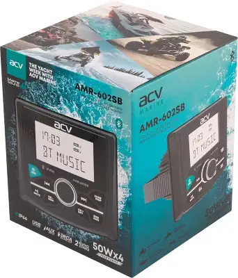 Автомагнитола ACV MARINE AMR-602SB 4x50Вт v5.0 USB 2.0 AUX 3" 3 RDS (43454)