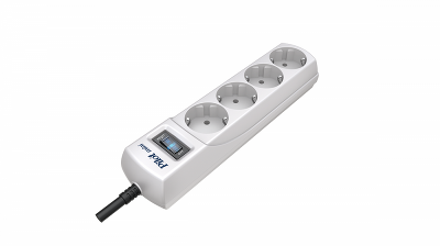 Сетевой фильтр Pilot Mini 4 розетки (евро с заземлением), 10А/2.2кВа, автомат, 1.8 м/ Surge protector Pilot Mini 4 euro outlets, 10A / 2.2kVt, automatic circuit-breaker, 1.8 m