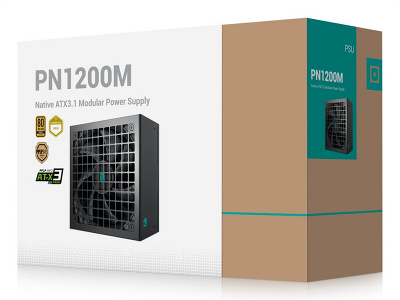 Блок питания Deepcool GAMERSTORM PN1200M (ATX 3.1, 1200W, Full Cable Management, PWM 135mm fan, Active PFC, 80+ GOLD, Active PFC + Full Bridge SRC LLC + DC/DC, Gen5 PCIe) RET (R-PNC00M-FC0B-WGEU)