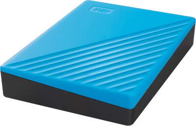 Внешний жесткий диск (HDD) Western Digital 4Tb My Passport, 2.5", USB 3.0, голубой