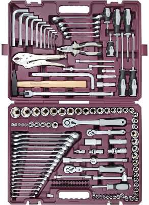 Thorvik TS142 Набор инструмента универсальный 1/4", 3/8" и 1/2"DR, 142 предмета