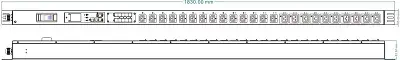 Блок распределения питания Powercom PDU-32AVMS24-14C3-10C9-1P