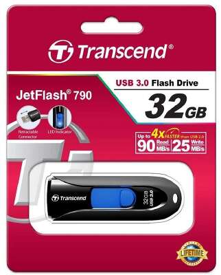 Transcend USB Drive 32Gb JetFlash 790 TS32GJF790K {USB 3.0}