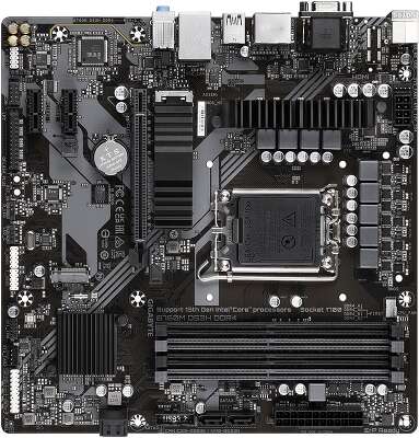 Материнская плата Gigabyte B760M DS3H DDR4, Socket 1700, Intel®B760, 4xDDR4-3200, D-SUB+HDMI+DP+DP, 1xPCI-Ex16, 2xPCI-Ex1, 4xSATA3(RAID 0/1/5/10), 2xM.2, 8Ch Audio, 2,5GbLan, (2+4)xUSB2.0, (3+2)xUSB3.2, (1+0)xUSB3.2 Type-C™, mATX, RTL {10}