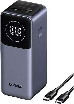 Внешний аккумулятор UGREEN PB724 (35526B) 12000mAh Quick Charging 100W Power Bank. Цвет: серый