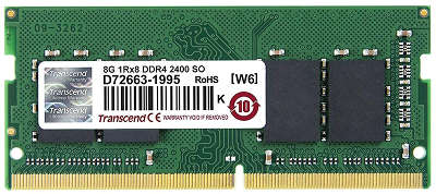 Модуль памяти SO-DIMM DDR4 8192 Mb DDR2400 Transcend [JM2400HSB-8G]