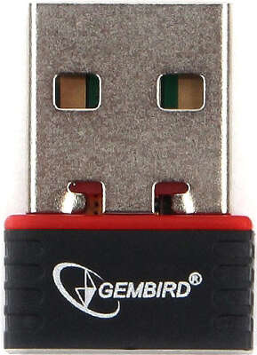Адаптер Wi-Fi GEMBIRD WNP-UA-007, 802.11b/g/n, 2.4 ГГц, до 150 Мбит/с, 20 дБм, USB