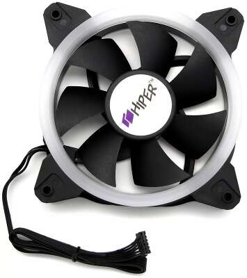 Вентилятор HIPER, 120мм, 1200rpm, 12 дБ, 6-pin PWM, 1шт, RGB