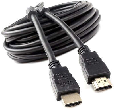 Кабель HDMI Cablexpert CCF2-HDMI4-10M, 10м, v2.0, 19M/19M, черный, позол.разъемы, экран, 2 ферр кольца, пакет
