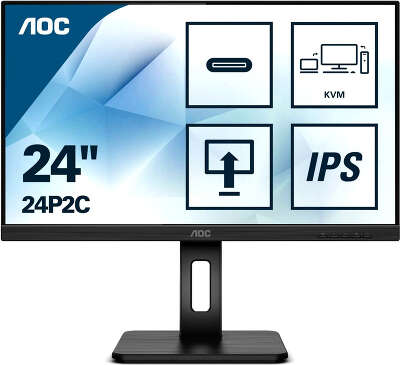 Монитор 24" AOC 24P2C IPS FHD HDMI, DP, USB Type-C USB-Hub