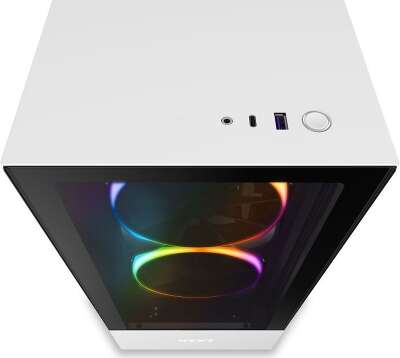 Корпус NZXT H510 Elite White/black, белый, ATX, Без БП (CA-H510E-W1)
