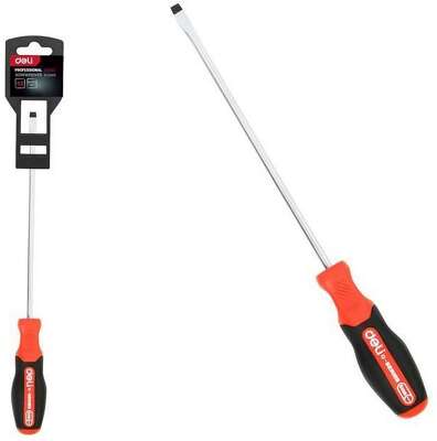 Шлицевая DL3450 SL6x200мм сталь S2, матовый стержень, двухкомпонентная прорезиненная рукоять